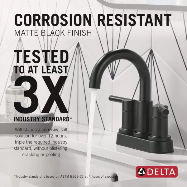 imageDelta Faucet Nicoli Centerset Bathroom Faucet Black and Gold 2Handle Bathroom Faucet Delta Bathroom Sink Faucet Black 3Hole Bathroom Faucet Matte BlackChampagne Bronze 25749LFGZMatte Black