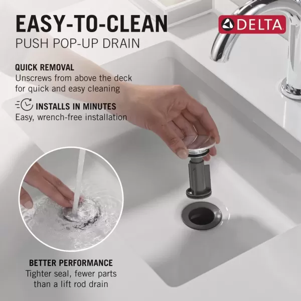 imageDelta Faucet Nicoli Centerset Bathroom Faucet Black and Gold 2Handle Bathroom Faucet Delta Bathroom Sink Faucet Black 3Hole Bathroom Faucet Matte BlackChampagne Bronze 25749LFGZChrome