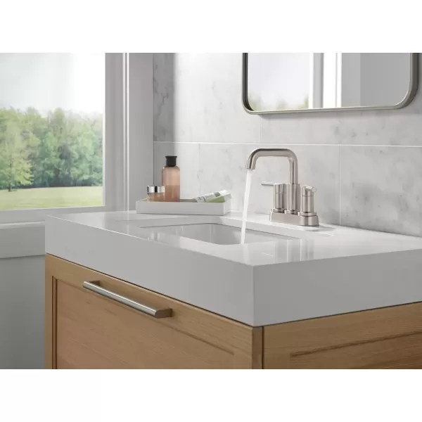 imageDelta Faucet Nicoli Centerset Bathroom Faucet Brushed Nickel 2Handle Bathroom Faucet Delta Bathroom Sink Faucet Brushed Nickel 3Hole Bathroom Faucet Stainless 25849LFSSStainless