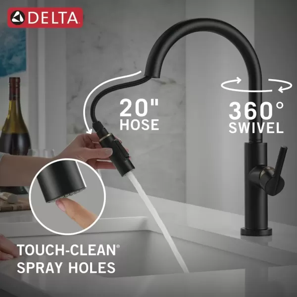 imageDelta Faucet Nicoli Kitchen Faucet with Pull Down Sprayer Champagne Gold Kitchen Sink Faucet Modern Kitchen Faucet Kitchen Faucet Sprayer Single Hole Kitchen Faucet Champagne Bronze 19867LFCZMatte Black  Champagne Bronze