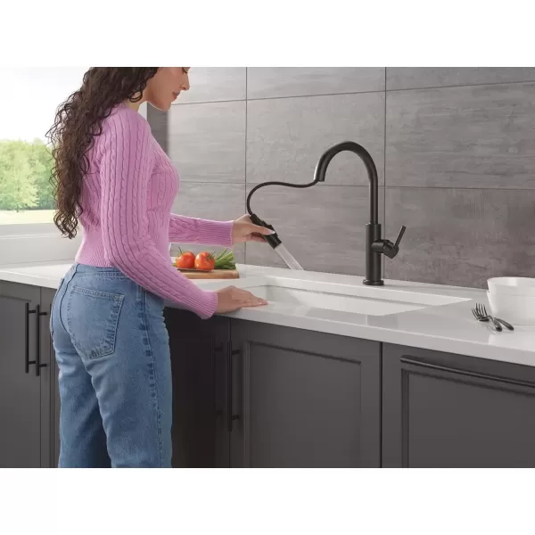 imageDelta Faucet Nicoli Kitchen Faucet with Pull Down Sprayer Champagne Gold Kitchen Sink Faucet Modern Kitchen Faucet Kitchen Faucet Sprayer Single Hole Kitchen Faucet Champagne Bronze 19867LFCZMatte Black