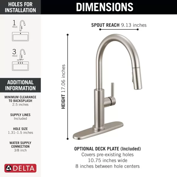 imageDelta Faucet Nicoli Kitchen Faucet with Pull Down Sprayer Champagne Gold Kitchen Sink Faucet Modern Kitchen Faucet Kitchen Faucet Sprayer Single Hole Kitchen Faucet Champagne Bronze 19867LFCZStainless