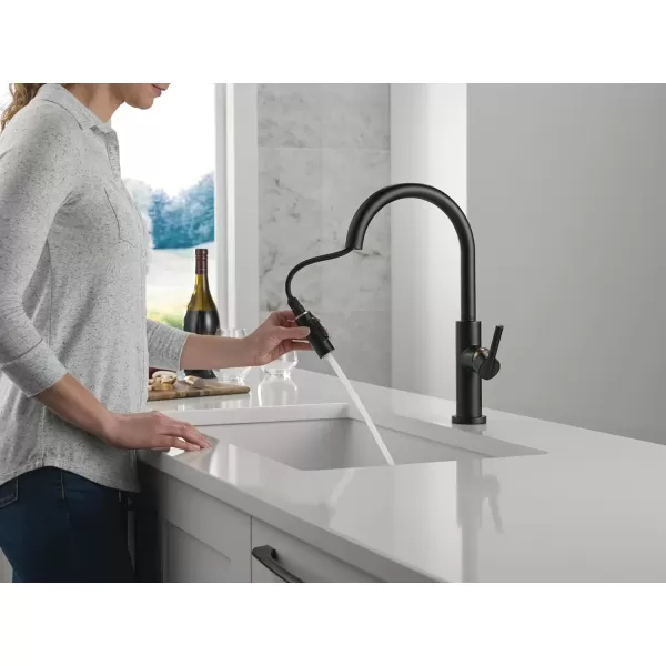 imageDelta Faucet Nicoli Kitchen Faucet with Pull Down Sprayer Champagne Gold Kitchen Sink Faucet Modern Kitchen Faucet Kitchen Faucet Sprayer Single Hole Kitchen Faucet Champagne Bronze 19867LFCZMatte Black  Champagne Bronze