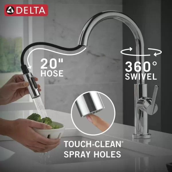 imageDelta Faucet Nicoli Kitchen Faucet with Pull Down Sprayer Champagne Gold Kitchen Sink Faucet Modern Kitchen Faucet Kitchen Faucet Sprayer Single Hole Kitchen Faucet Champagne Bronze 19867LFCZChrome