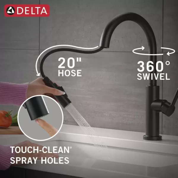 imageDelta Faucet Nicoli Kitchen Faucet with Pull Down Sprayer Champagne Gold Kitchen Sink Faucet Modern Kitchen Faucet Kitchen Faucet Sprayer Single Hole Kitchen Faucet Champagne Bronze 19867LFCZMatte Black