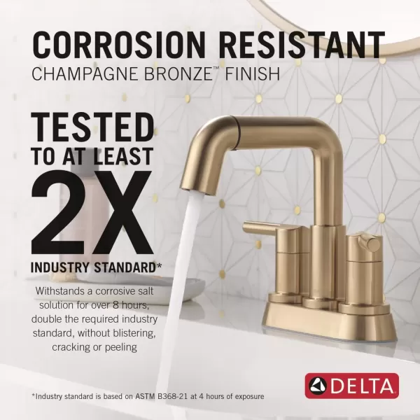 imageDelta Faucet Nicoli PullDown Centerset Bathroom Faucet Chrome Bathroom Sink Faucet Bathroom Faucet with Pull Out Sprayer 3Hole Bathroom Faucet Chrome 25849LFPDChampagne Bronze