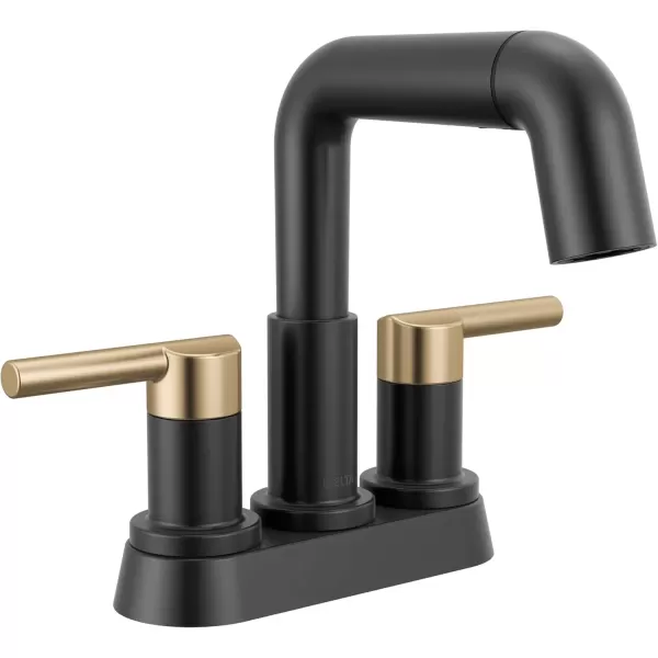 imageDelta Faucet Nicoli PullDown Centerset Bathroom Faucet Chrome Bathroom Sink Faucet Bathroom Faucet with Pull Out Sprayer 3Hole Bathroom Faucet Chrome 25849LFPDMatte BlackChampagne Bronze