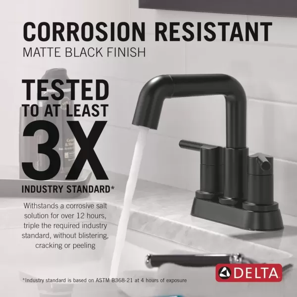 imageDelta Faucet Nicoli PullDown Centerset Bathroom Faucet Chrome Bathroom Sink Faucet Bathroom Faucet with Pull Out Sprayer 3Hole Bathroom Faucet Chrome 25849LFPDMatte Black