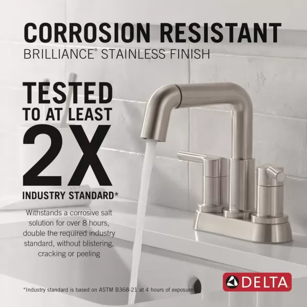 imageDelta Faucet Nicoli PullDown Centerset Bathroom Faucet Chrome Bathroom Sink Faucet Bathroom Faucet with Pull Out Sprayer 3Hole Bathroom Faucet Chrome 25849LFPDStainless