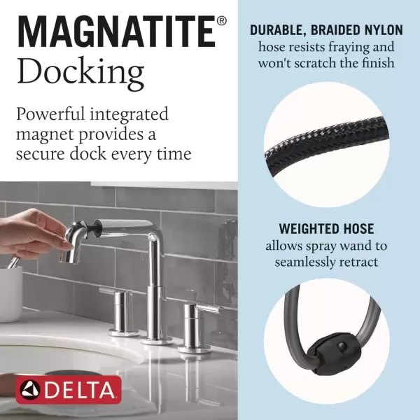 imageDelta Faucet Nicoli PullDown Widespread Bathroom Faucet Gold Bathroom Sink Faucet Bathroom Faucet with Pull Out Sprayer 3Hole Bathroom Faucet Champagne Bronze 35849LFCZPDChrome
