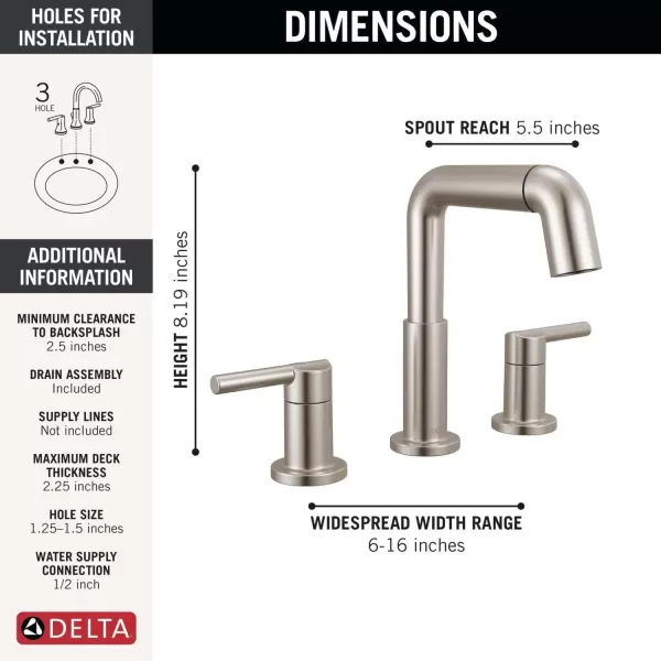 imageDelta Faucet Nicoli PullDown Widespread Bathroom Faucet Gold Bathroom Sink Faucet Bathroom Faucet with Pull Out Sprayer 3Hole Bathroom Faucet Champagne Bronze 35849LFCZPDStainless