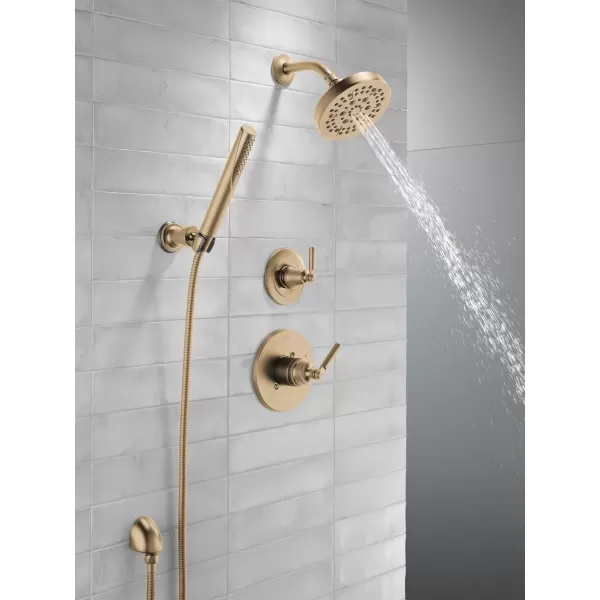 imageDelta Faucet Saylor Gold 3Setting Shower Handle Diverter Trim Kit Diverter Valve Trim Kit Shower Diverter Kit Champagne Bronze T11835CZ Valve Not IncludedChampagne Bronze