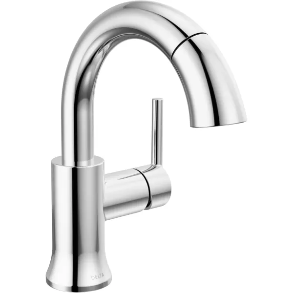 imageDelta Faucet Trinsic Pull Down Bathroom Faucet Bathroom Pull Out Faucet Black Single Hole Bathroom Faucet with Pull Down Sprayer Bathroom Sink Faucet Magnetic Docking Matte Black 559HARBLPDDSTChrome