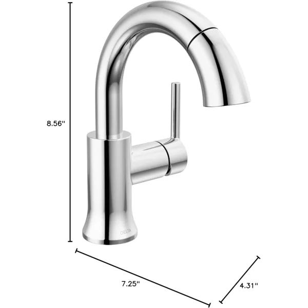 imageDelta Faucet Trinsic Pull Down Bathroom Faucet Bathroom Pull Out Faucet Black Single Hole Bathroom Faucet with Pull Down Sprayer Bathroom Sink Faucet Magnetic Docking Matte Black 559HARBLPDDSTChrome