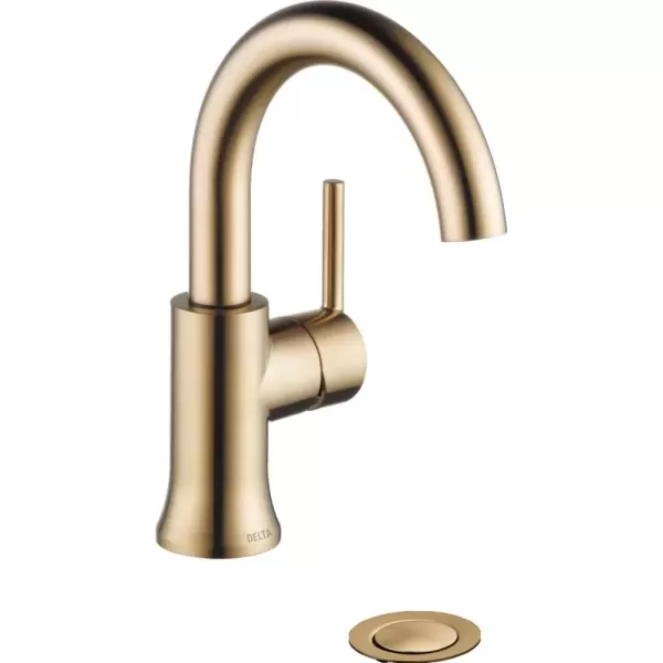 imageDelta Faucet Trinsic Pull Down Bathroom Faucet Bathroom Pull Out Faucet Black Single Hole Bathroom Faucet with Pull Down Sprayer Bathroom Sink Faucet Magnetic Docking Matte Black 559HARBLPDDSTChampagne Bronze