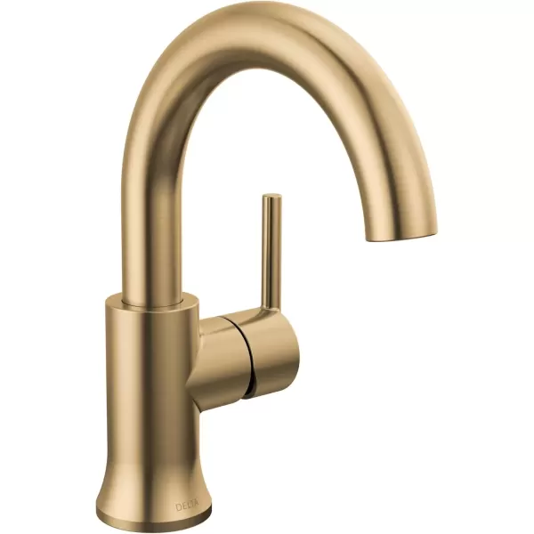 imageDelta Faucet Trinsic Pull Down Bathroom Faucet Bathroom Pull Out Faucet Black Single Hole Bathroom Faucet with Pull Down Sprayer Bathroom Sink Faucet Magnetic Docking Matte Black 559HARBLPDDSTChampagne Bronze