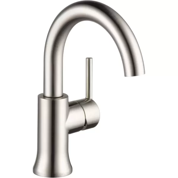 imageDelta Faucet Trinsic Pull Down Bathroom Faucet Bathroom Pull Out Faucet Black Single Hole Bathroom Faucet with Pull Down Sprayer Bathroom Sink Faucet Magnetic Docking Matte Black 559HARBLPDDSTStainless