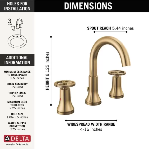 imageDelta Faucet Trinsic Pull Down Bathroom Faucet Bathroom Pull Out Faucet Brushed Nickel Widespread Bathroom Faucet 3 Hole Bathroom Sink Faucet with Magnetic Docking Stainless 3558SSPDDSTChampagne Bronze