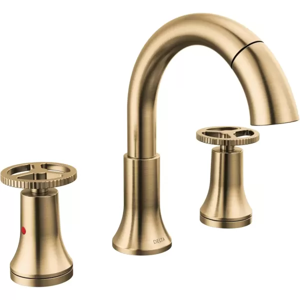imageDelta Faucet Trinsic Pull Down Bathroom Faucet Bathroom Pull Out Faucet Brushed Nickel Widespread Bathroom Faucet 3 Hole Bathroom Sink Faucet with Magnetic Docking Stainless 3558SSPDDSTChampagne Bronze