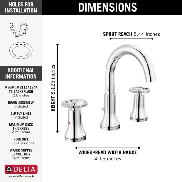 imageDelta Faucet Trinsic Pull Down Bathroom Faucet Bathroom Pull Out Faucet Brushed Nickel Widespread Bathroom Faucet 3 Hole Bathroom Sink Faucet with Magnetic Docking Stainless 3558SSPDDSTChrome