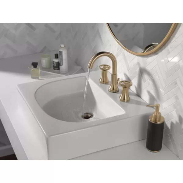 imageDelta Faucet Trinsic Pull Down Bathroom Faucet Bathroom Pull Out Faucet Brushed Nickel Widespread Bathroom Faucet 3 Hole Bathroom Sink Faucet with Magnetic Docking Stainless 3558SSPDDSTChampagne Bronze