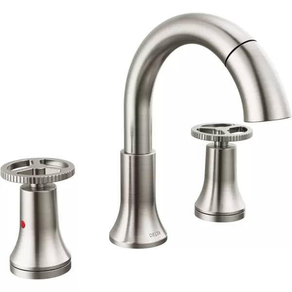 imageDelta Faucet Trinsic Pull Down Bathroom Faucet Bathroom Pull Out Faucet Brushed Nickel Widespread Bathroom Faucet 3 Hole Bathroom Sink Faucet with Magnetic Docking Stainless 3558SSPDDSTStainless