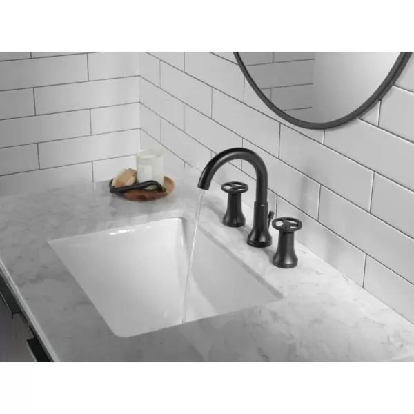 imageDelta Faucet Trinsic Pull Down Bathroom Faucet Bathroom Pull Out Faucet Brushed Nickel Widespread Bathroom Faucet 3 Hole Bathroom Sink Faucet with Magnetic Docking Stainless 3558SSPDDSTMatte Black