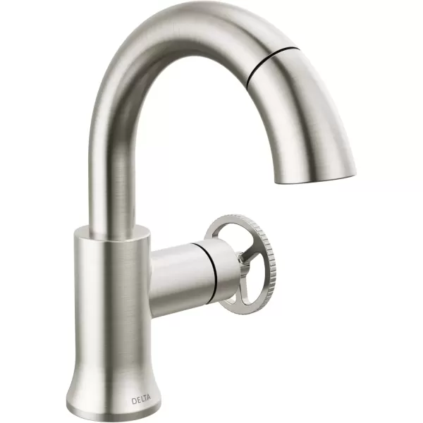 imageDelta Faucet Trinsic Pull Down Bathroom Faucet Bathroom Pull Out Faucet Gold Single Hole Bathroom Faucet with Pull Down Bathroom Sink Faucet Magnetic Docking Champagne Bronze 558HARCZPDDSTStainless
