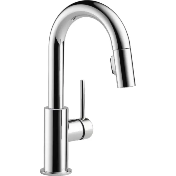 imageDelta Faucet Trinsic Touch Bar Faucet with Touchless Technology Bar Faucet with Pull Down Sprayer Black Bar Sink Faucet Prep Sink Faucet Wet Bar Faucet Matte Black 9959TLBLDSTChrome