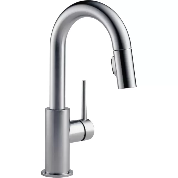 imageDelta Faucet Trinsic Touch Bar Faucet with Touchless Technology Bar Faucet with Pull Down Sprayer Black Bar Sink Faucet Prep Sink Faucet Wet Bar Faucet Matte Black 9959TLBLDSTArctic Stainless