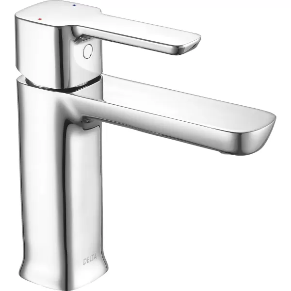 imageDELTA 581LFBLGPMPP Modern Bathroom Faucet 10 GPM Water Flow Matte BlackChrome