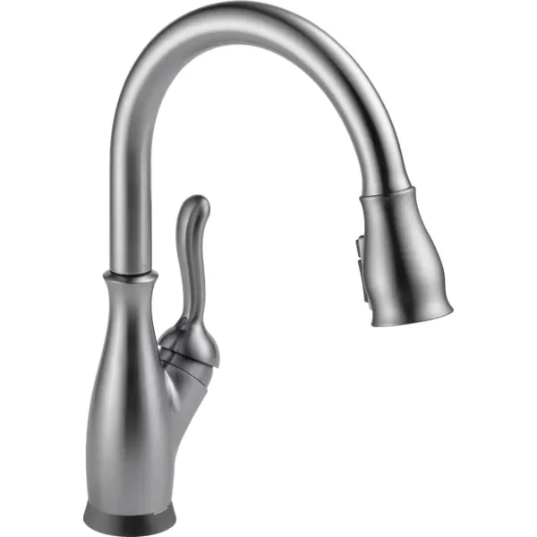 imageDELTA 9178TLBLDST Leland Kitchen Faucet Touch  Touchless Matte BlackArctic Stainless