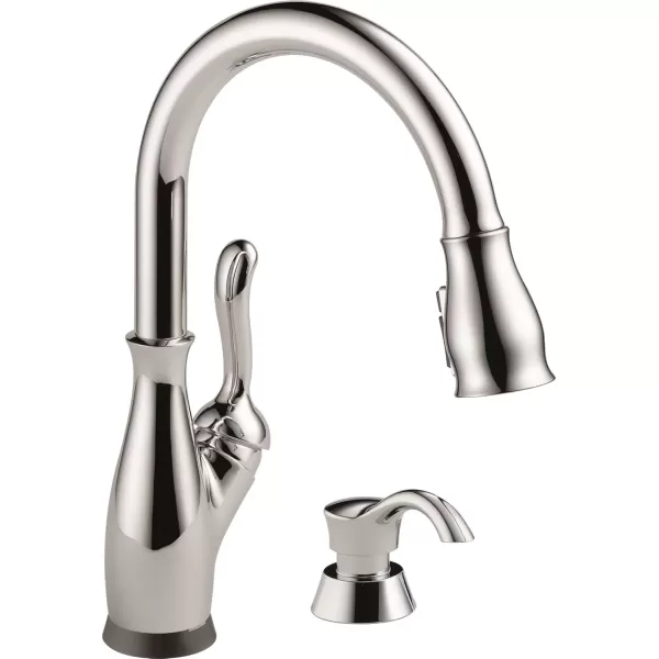 imageDELTA 9178TLBLDST Leland Kitchen Faucet Touch  Touchless Matte BlackChrome