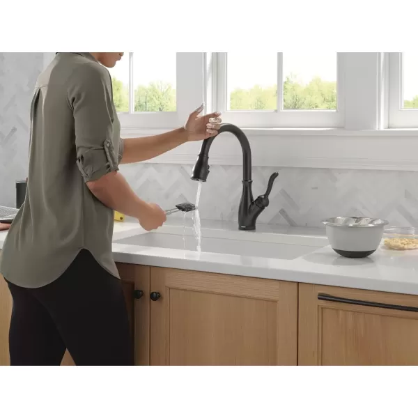 imageDELTA 9178TLBLDST Leland Kitchen Faucet Touch  Touchless Matte BlackMatte Black