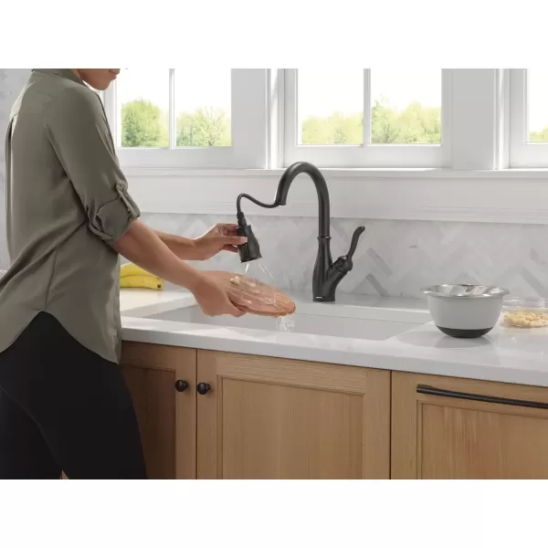 imageDELTA 9178TLBLDST Leland Kitchen Faucet Touch  Touchless Matte BlackMatte Black