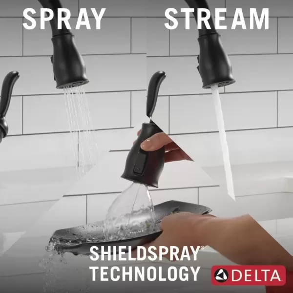 imageDELTA 9178TLDST Leland Kitchen Faucet Touch  Touchless ChromeMatte Black