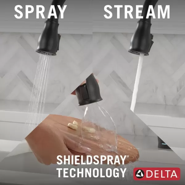 imageDELTA 9178TLDST Leland Kitchen Faucet Touch  Touchless ChromeMatte Black