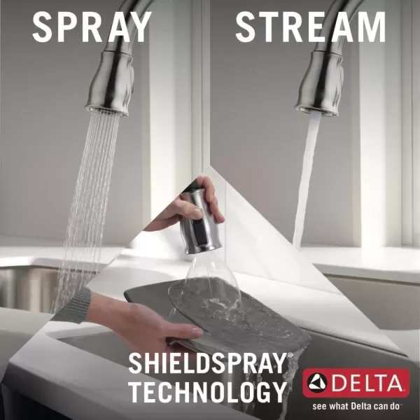 imageDELTA 9178TLDST Leland Kitchen Faucet Touch  Touchless ChromeSpotShield Stainless