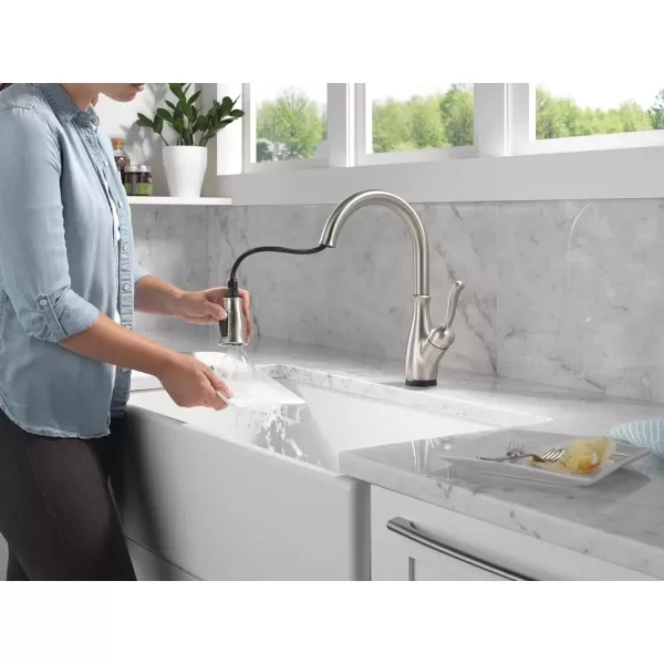imageDELTA 9178TLDST Leland Kitchen Faucet Touch  Touchless ChromeSpotShield Stainless