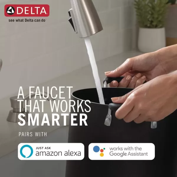 imageDELTA 9178TLDST Leland Kitchen Faucet Touch  Touchless ChromeVenetian Bronze