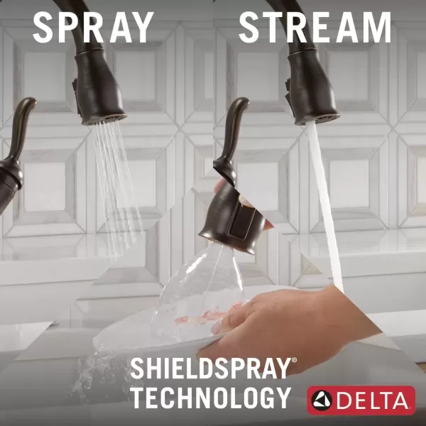 imageDELTA 9178TLDST Leland Kitchen Faucet Touch  Touchless ChromeVenetian Bronze