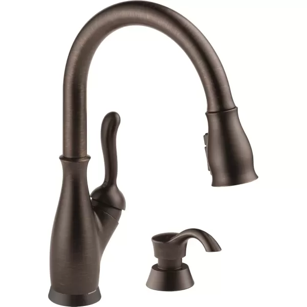 imageDELTA 9178TLDST Leland Kitchen Faucet Touch  Touchless ChromeVenetian Bronze