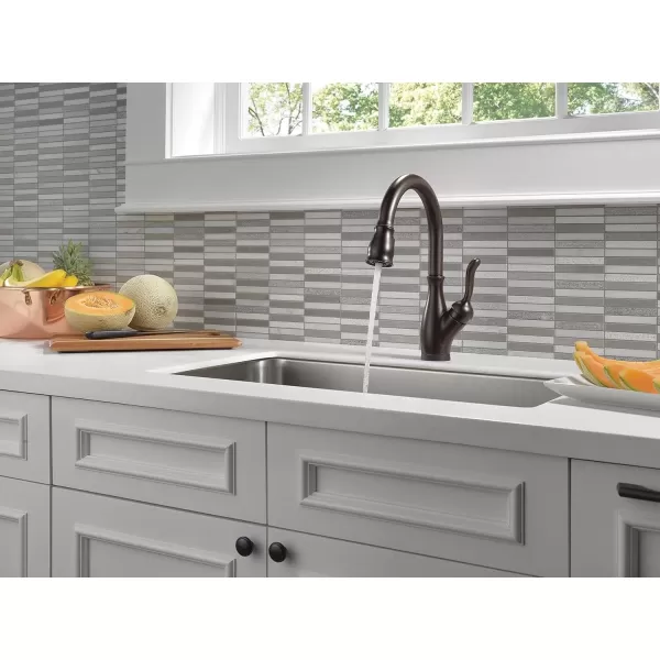 imageDELTA 9178TLDST Leland Kitchen Faucet Touch  Touchless ChromeVenetian Bronze