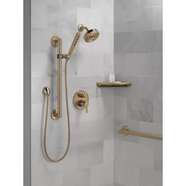 imageDELTA FAUCET T24859 Chrome Trinsic Contemporary Monitor 14 Series Valve Trim with 3Setting Integrated DiverterChampagne Bronze