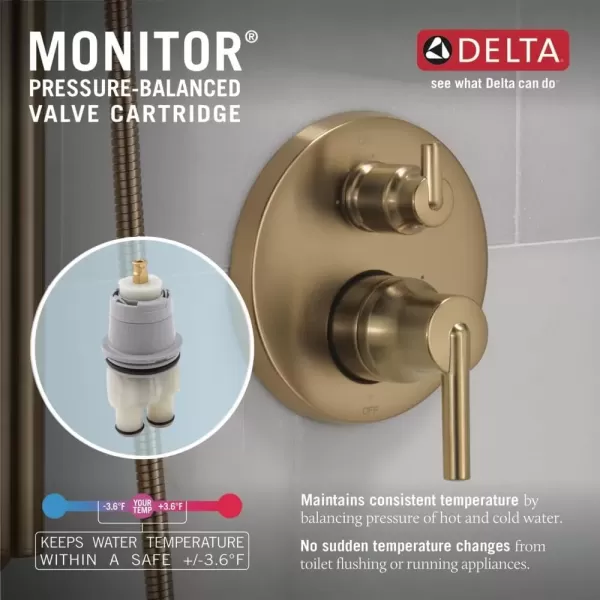 imageDELTA FAUCET T24867RB Venetian Bronze Ara Angular Modern Monitor 14 Series Valve Trim with 3Setting Integrated DiverterMatte Black