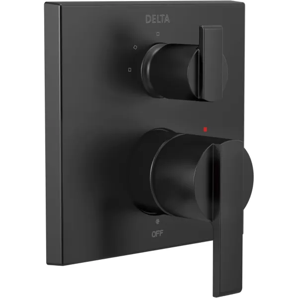 imageDELTA FAUCET T24867RB Venetian Bronze Ara Angular Modern Monitor 14 Series Valve Trim with 3Setting Integrated DiverterMatte Black