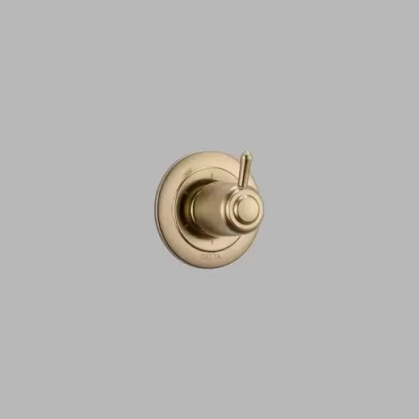 imageDelta Faucet 3Setting Shower Handle Diverter Trim Kit Diverter Valve Trim Kit Oil Rubbed Bronze 3 Way Shower Diverter Delta Diverter Trim Venetian Bronze T11800RB Valve Not IncludedChampagne Bronze