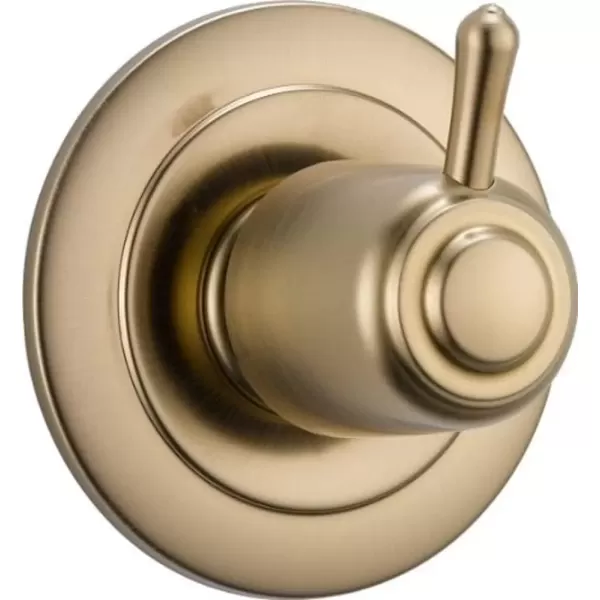 imageDelta Faucet 3Setting Shower Handle Diverter Trim Kit Diverter Valve Trim Kit Oil Rubbed Bronze 3 Way Shower Diverter Delta Diverter Trim Venetian Bronze T11800RB Valve Not IncludedChampagne Bronze