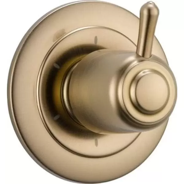 imageDelta Faucet 3Setting Shower Handle Diverter Trim Kit Diverter Valve Trim Kit Oil Rubbed Bronze 3 Way Shower Diverter Delta Diverter Trim Venetian Bronze T11800RB Valve Not IncludedChampagne Bronze