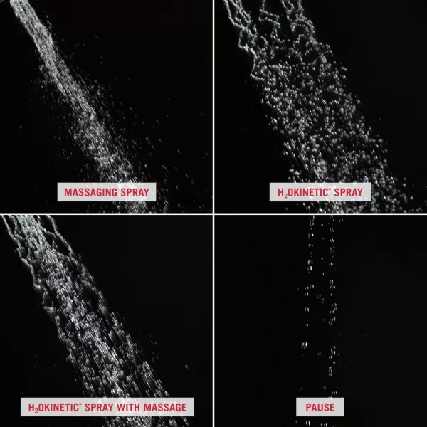 imageDelta Faucet 4Spray In2ition 2in1 Dual Shower Head with HandHeld Spray H2Okinetic Black Shower Head with Hose Showerheads Handheld Shower Heads Magnetic Docking Matte Black 58472BLChrome